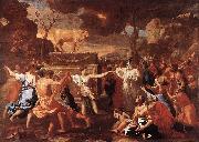 Nicolas Poussin Adoration of the Golden Calf oil on canvas